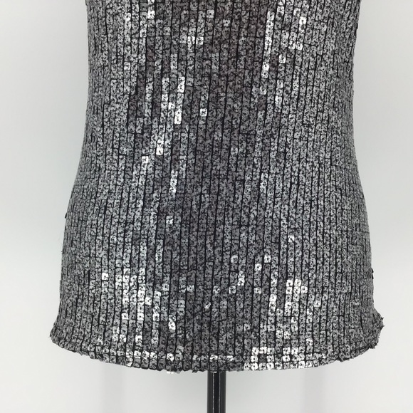 Studio Y Sequin Front Sleeveless Top, Medium - Picture 11 of 16